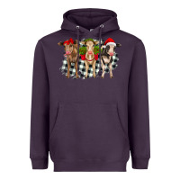Plum Christmas heifers front view Heavyweight Hoodie - RanaPortraitStore