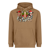 Toasted Coconut Christmas heifers front view Heavyweight Hoodie - RanaPortraitStore