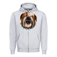 Heather Grey Bulldog Zipper Hoodie - Jasminsmagicworld