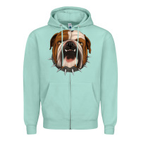 Seafoam Bulldog Zipper Hoodie - Jasminsmagicworld