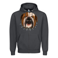 Smoke Bulldog Zipper Hoodie - Jasminsmagicworld