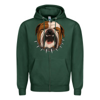 Sports Green Bulldog Zipper Hoodie - Jasminsmagicworld
