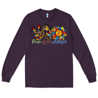 Plum peace love autism sunflower Long Sleeve Tee - RacoonDesign