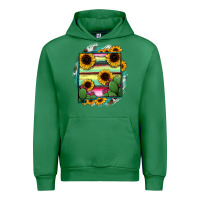 Emerald New Mexico Map Sunflower Cactus Serape Urban Hoodie - RanaPortraitStore