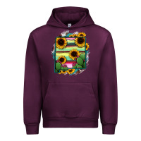 Mauve Wine New Mexico Map Sunflower Cactus Serape Urban Hoodie - RanaPortraitStore