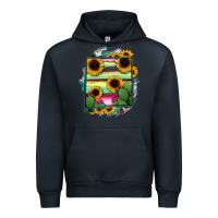 Navy New Mexico Map Sunflower Cactus Serape Urban Hoodie - RanaPortraitStore
