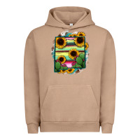 Pigment Burro New Mexico Map Sunflower Cactus Serape Urban Hoodie - RanaPortraitStore