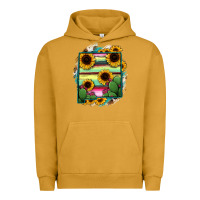 Pigment Peanut Butter New Mexico Map Sunflower Cactus Serape Urban Hoodie - RanaPortraitStore