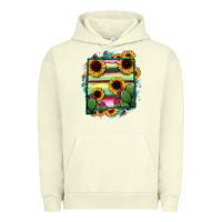 Pigment Pistachio New Mexico Map Sunflower Cactus Serape Urban Hoodie - RanaPortraitStore