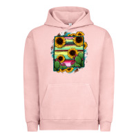 Pigment Salmon New Mexico Map Sunflower Cactus Serape Urban Hoodie - RanaPortraitStore