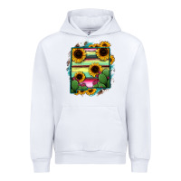 White New Mexico Map Sunflower Cactus Serape Urban Hoodie - RanaPortraitStore