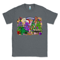 Charcoal Heather Christmas Louisiana Mardi Gras trees Classic Tee - FaDigitalArtStudio