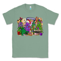 Sage Christmas Louisiana Mardi Gras trees Classic Tee - FaDigitalArtStudio