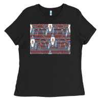 Bull Skull Pattern Ladies Tee | Teevron