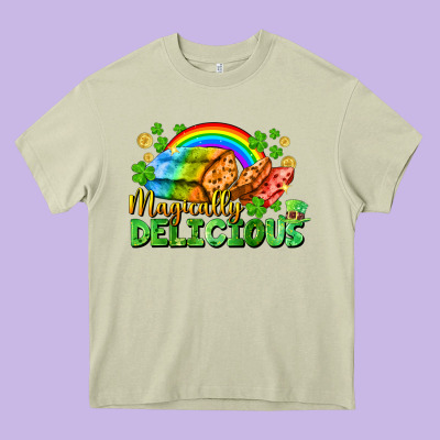 Magically Delicious St. Patricks Day Heavy Core Tee Designed By Fadigitalartstudio