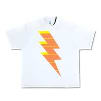 White LIGHTNING BOLT Urban Heavy Tee - baoMotion