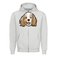 Dove Grey cocker spaniel Zipper Hoodie - Jasminsmagicworld