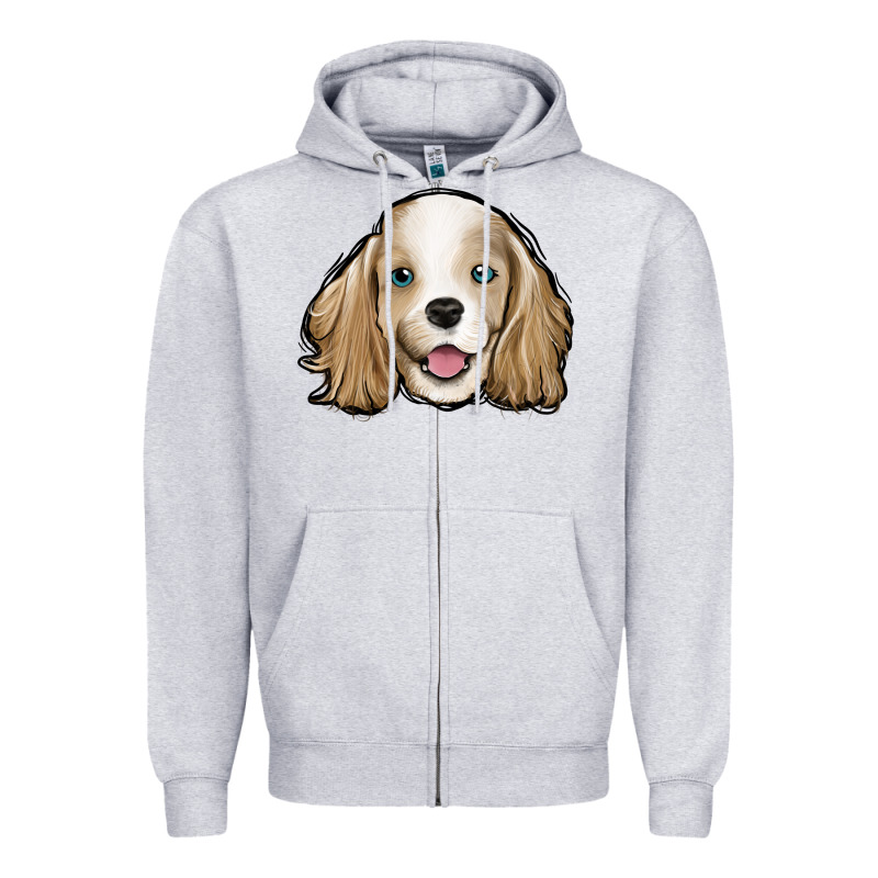 Cocker Spaniel Zipper Hoodie by Jasminsmagicworld | Teevron