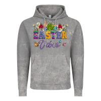 Cloud Rock easter vibes and butterfly with bunny and flowers Vintage Hoodie - Artiststas