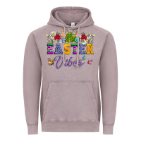 Vintage Zinc easter vibes and butterfly with bunny and flowers Vintage Hoodie - Artiststas