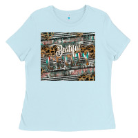 Baby Blue beautiful crazy Ladies Tee - CowhideDigitalArt