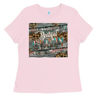 Bubblegum Pink beautiful crazy Ladies Tee - CowhideDigitalArt