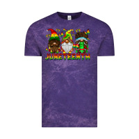 Cloud Purple June Teenth Gnomes Vintage Tee - CowhideDigitalArt