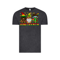 Vintage Black June Teenth Gnomes Vintage Tee - CowhideDigitalArt
