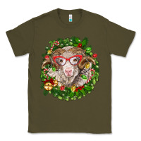 Army Green Christmas merino Classic Tee - BarkalooDesign