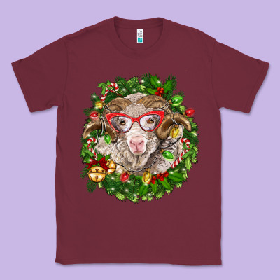Christmas Merino Classic Tee Designed By Barkaloodesign