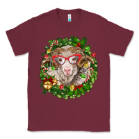 Burgundy Christmas merino Classic Tee - BarkalooDesign