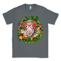 Charcoal Heather Christmas merino Classic Tee - BarkalooDesign