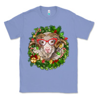 Colony Blue Christmas merino Classic Tee - BarkalooDesign
