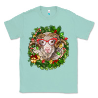 Seafoam Christmas merino Classic Tee - BarkalooDesign