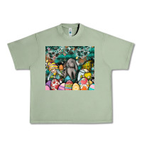 Oil Green easter Urban Heavy Tee - CowhideDigitalArt