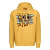 Mustard all you need is love coffee Premium Hoodie - BarkalooDesign