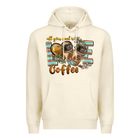 Sandshell all you need is love coffee Premium Hoodie - BarkalooDesign