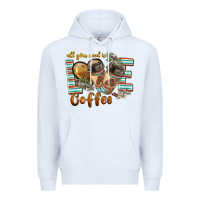 White all you need is love coffee Premium Hoodie - BarkalooDesign