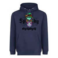 Navy spooky mama skull Heavyweight Hoodie - RanaPortraitStore