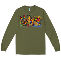 Army Green peace love autism Long Sleeve Tee - RacoonDesign