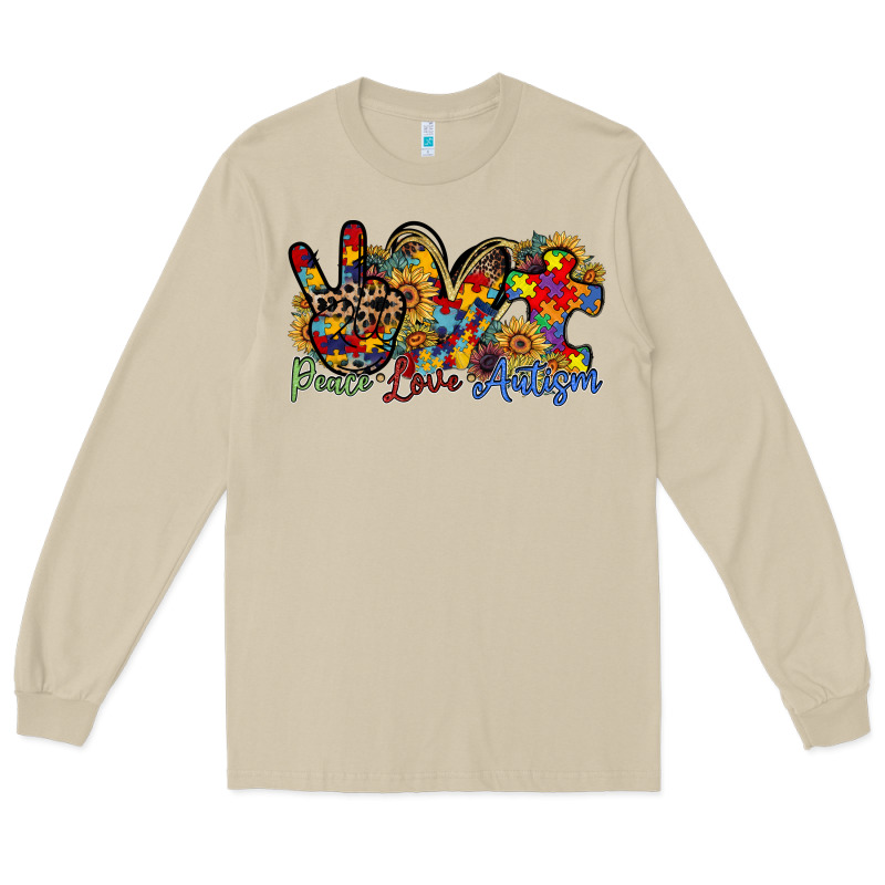 Peace Love Autism Long Sleeve Tee by RacoonDesign | Teevron
