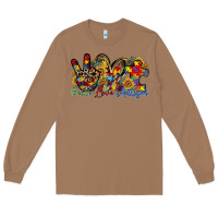 Toasted Coconut peace love autism Long Sleeve Tee - RacoonDesign