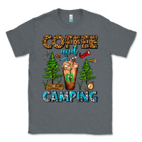 Charcoal Heather Coffee And Camping Frappe Classic Tee - FaDigitalArtStudio