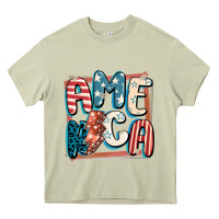 Mossy America with lightning bolt 4th of july Heavy Core Tee - FaDigitalArtStudio