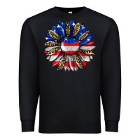 Black american flag leopard Premium Sweatshirt - RanaPortraitStore