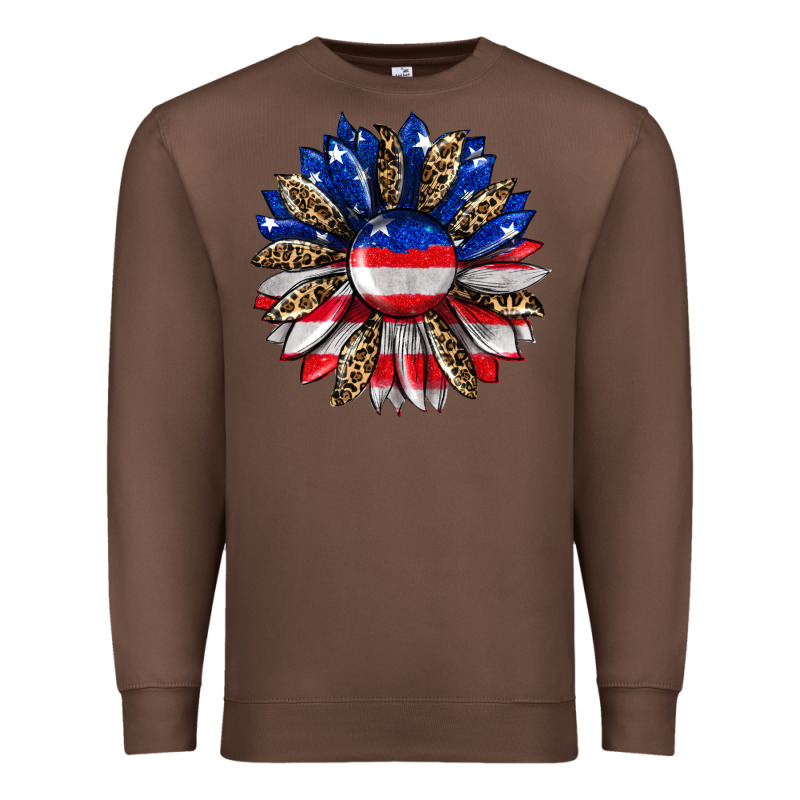 American Flag Leopard Premium Sweatshirt by RanaPortraitStore | Teevron