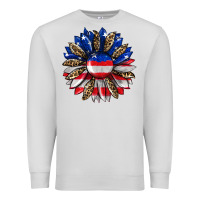 Dove Grey american flag leopard Premium Sweatshirt - RanaPortraitStore