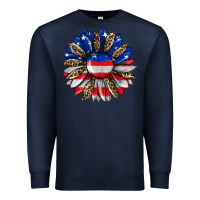 Navy american flag leopard Premium Sweatshirt - RanaPortraitStore