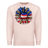 Pale Pink american flag leopard Premium Sweatshirt - RanaPortraitStore