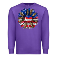Purple american flag leopard Premium Sweatshirt - RanaPortraitStore